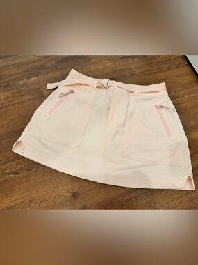 NWOT Outdoor Voices RecTrek Skirt Seashell Pink Belted Utility Mini Size Small S